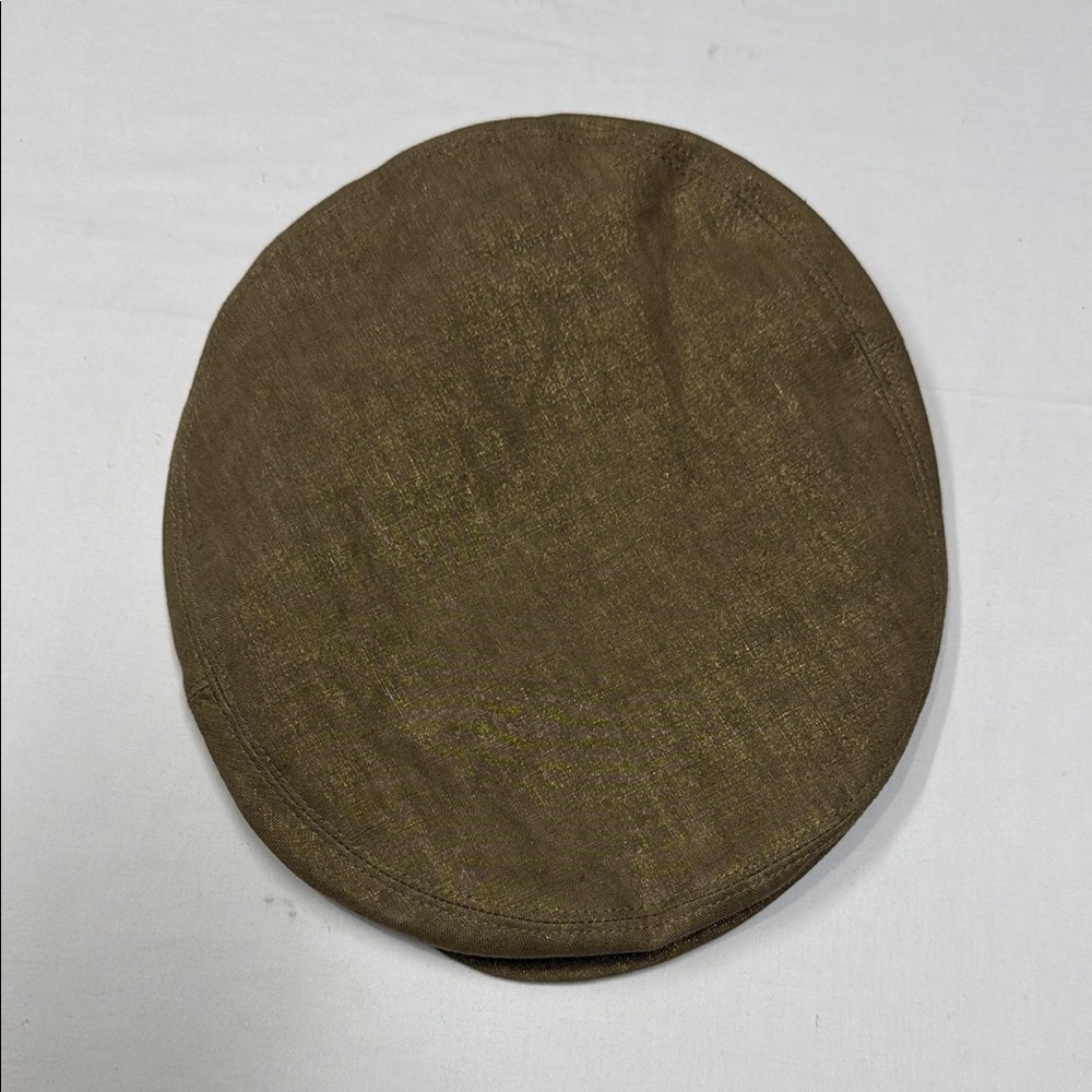 Ralph Lauren Purple Label Metallic color Linen Newsboy Hat made in Italy